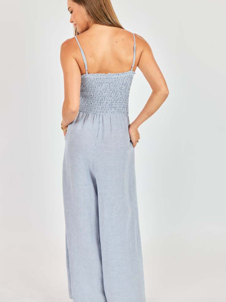 Sadie & Sage Seersucker Summer Jumpsuit
