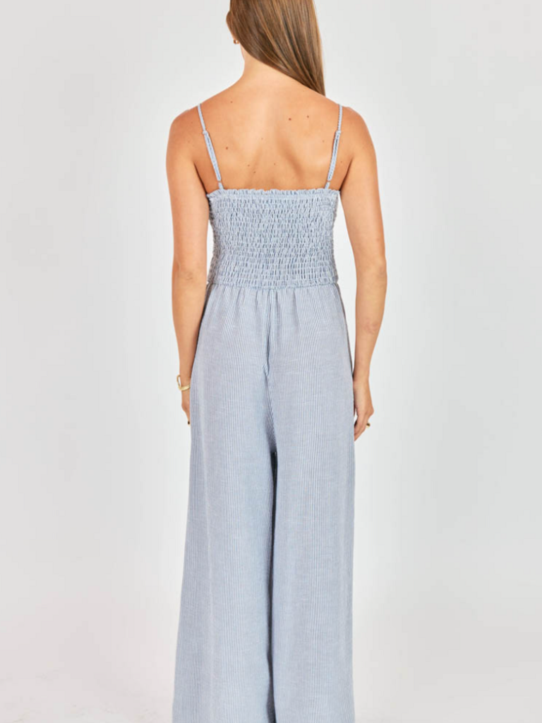 Sadie & Sage Seersucker Summer Jumpsuit