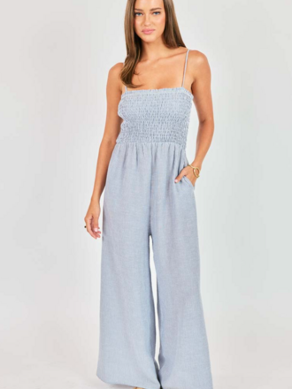 Sadie & Sage Seersucker Summer Jumpsuit