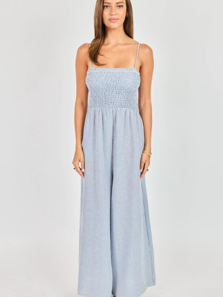 Sadie & Sage Seersucker Summer Jumpsuit