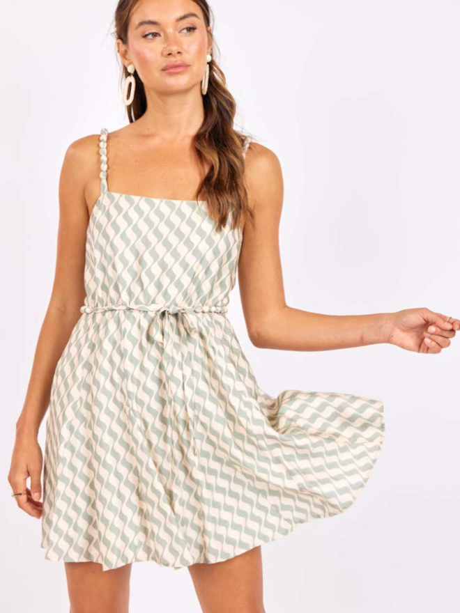 white christmas dresses Kalani Palm Whispers Dress | Sage & Cream