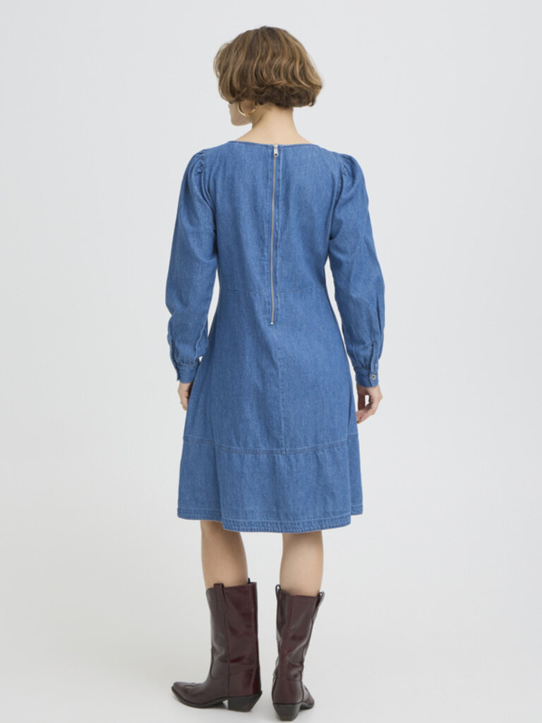 B. Young Long Sleeve Denim Dress