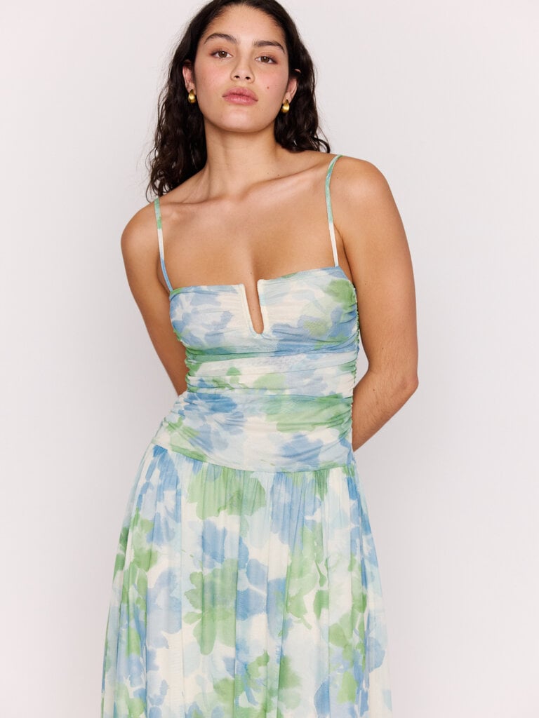 Mink Pink Mesh Watercolour Dress