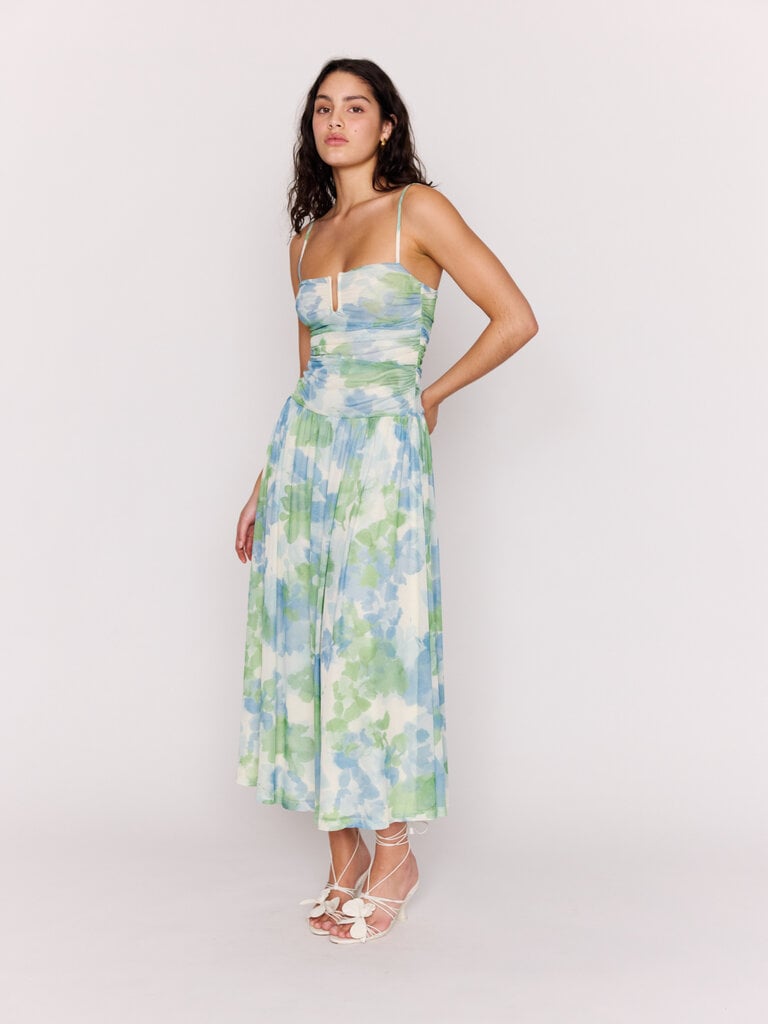 Mink Pink Mesh Watercolour Dress