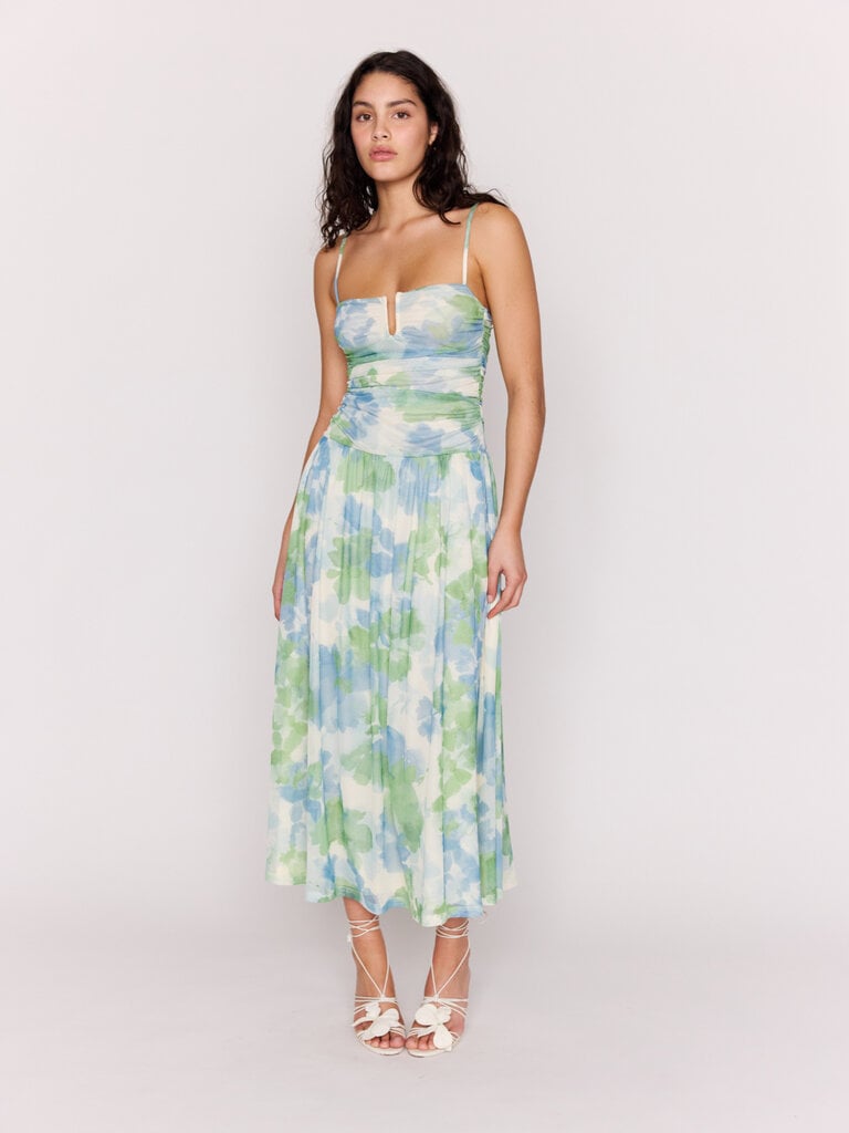 Mink Pink Mesh Watercolour Dress