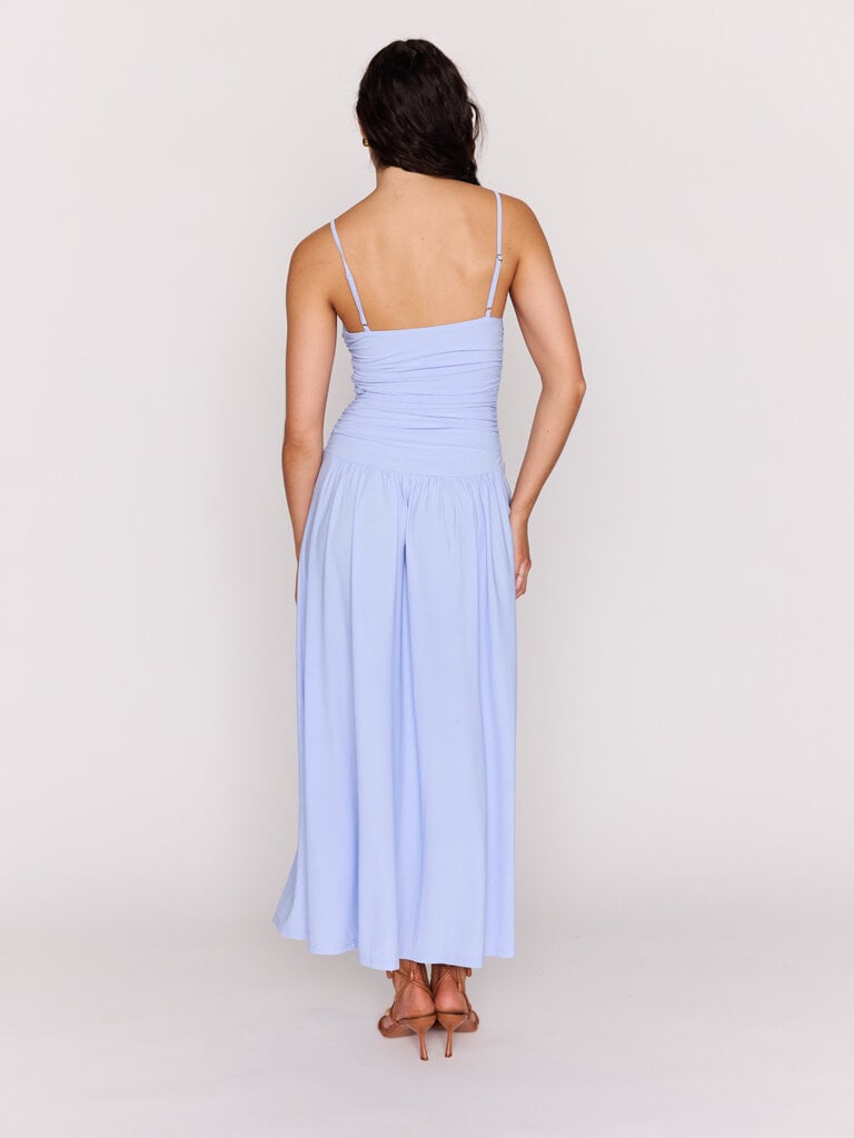 Mink Pink Powder Blue Drop Waist Dress