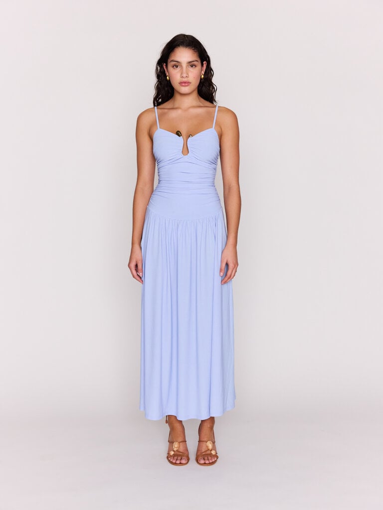 Mink Pink Powder Blue Drop Waist Dress