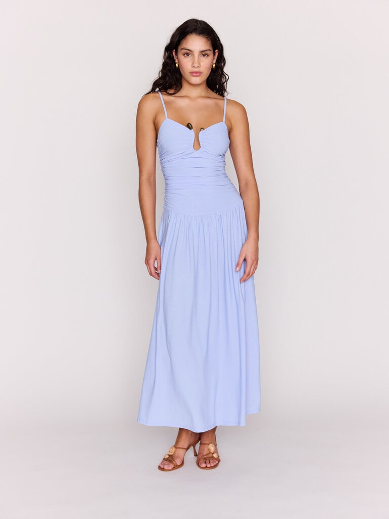 Mink Pink Powder Blue Drop Waist Dress