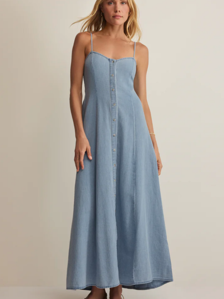 Z Supply Soft Denim Button Dress