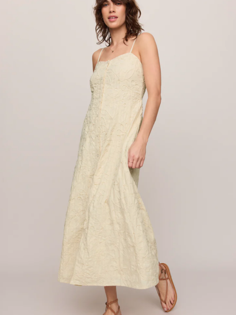 Z Supply Embroider Floral Cream Dress
