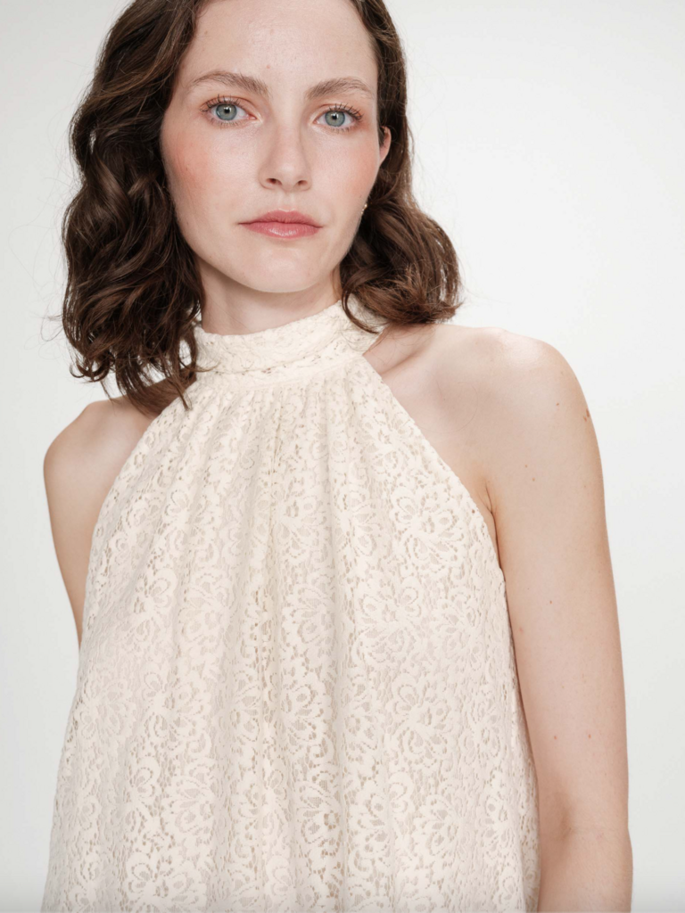 Grace & Mila Cream Lace Flow Mini