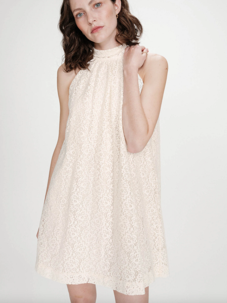 Grace & Mila Cream Lace Flow Mini
