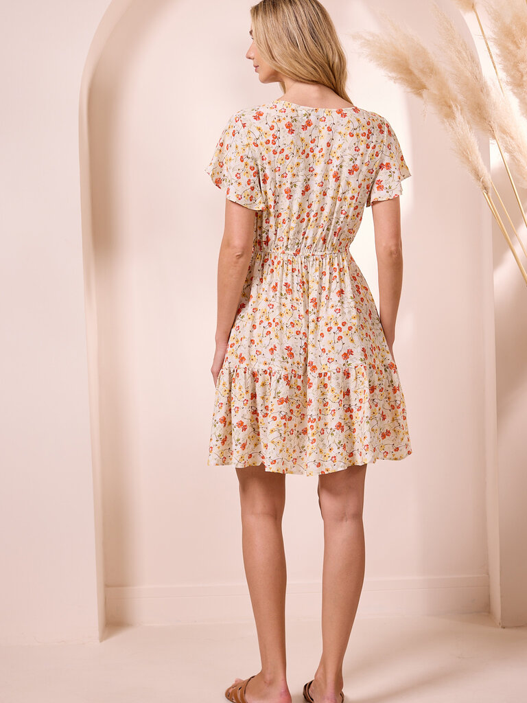 Angel Eyes Butter Yellow Floral Mini