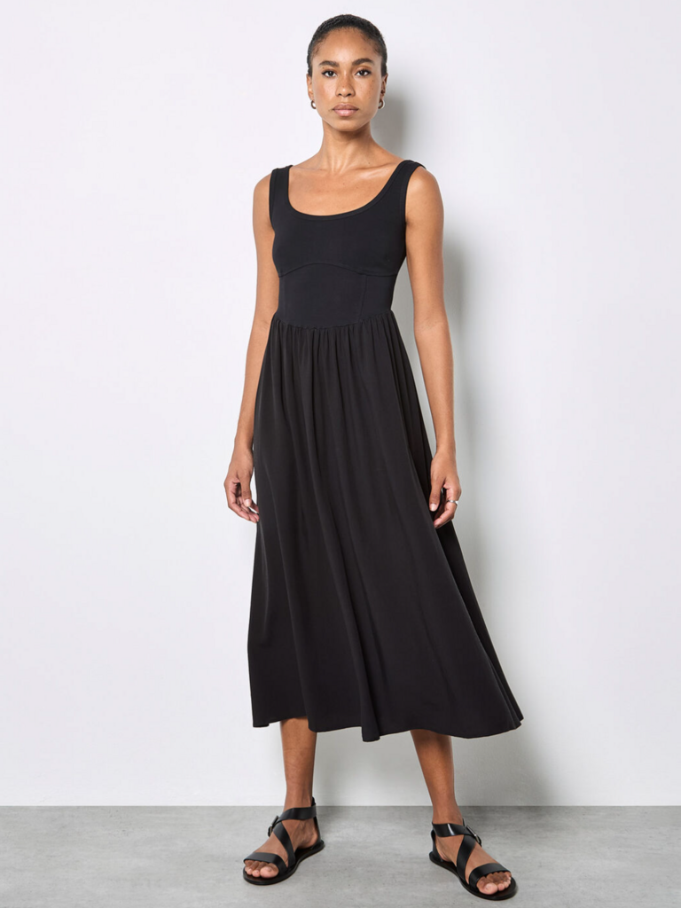 Apricot Stretch Corset Midi