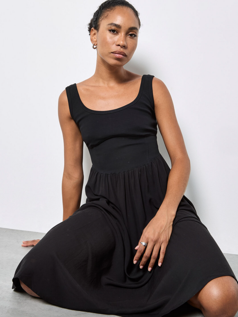 Apricot Stretch Corset Midi