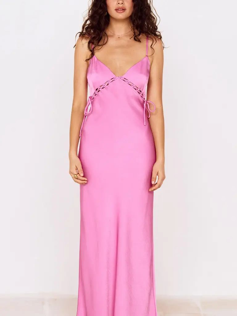 Mink Pink Silky Fuchsia Maxi