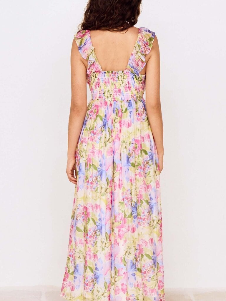 Mink Pink Neon Flower Maxi