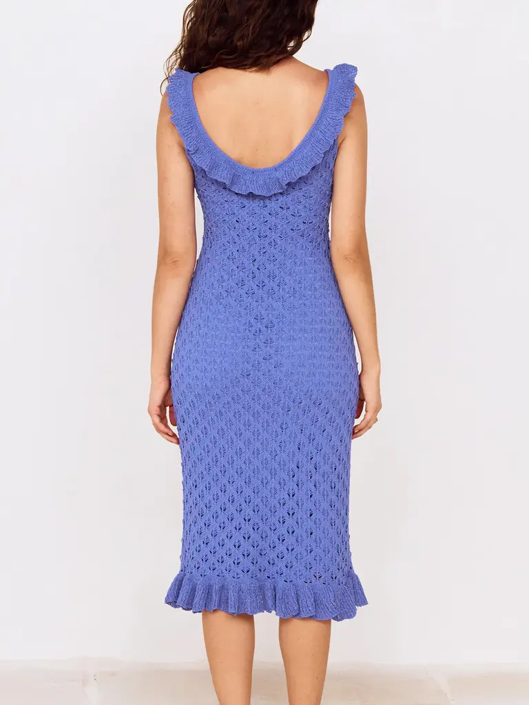 Mink Pink Cobalt Knit Midi Dress