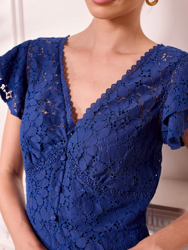 Angel Eyes Cobalt Lace Dress