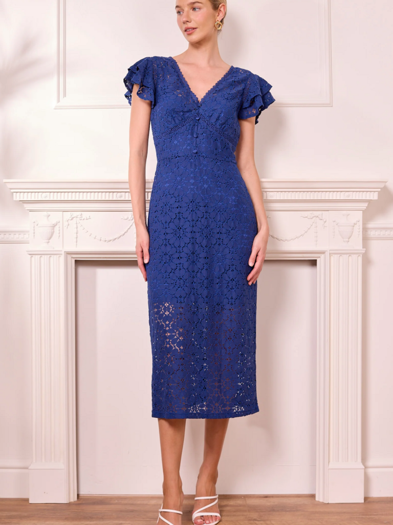 Angel Eyes Cobalt Lace Dress