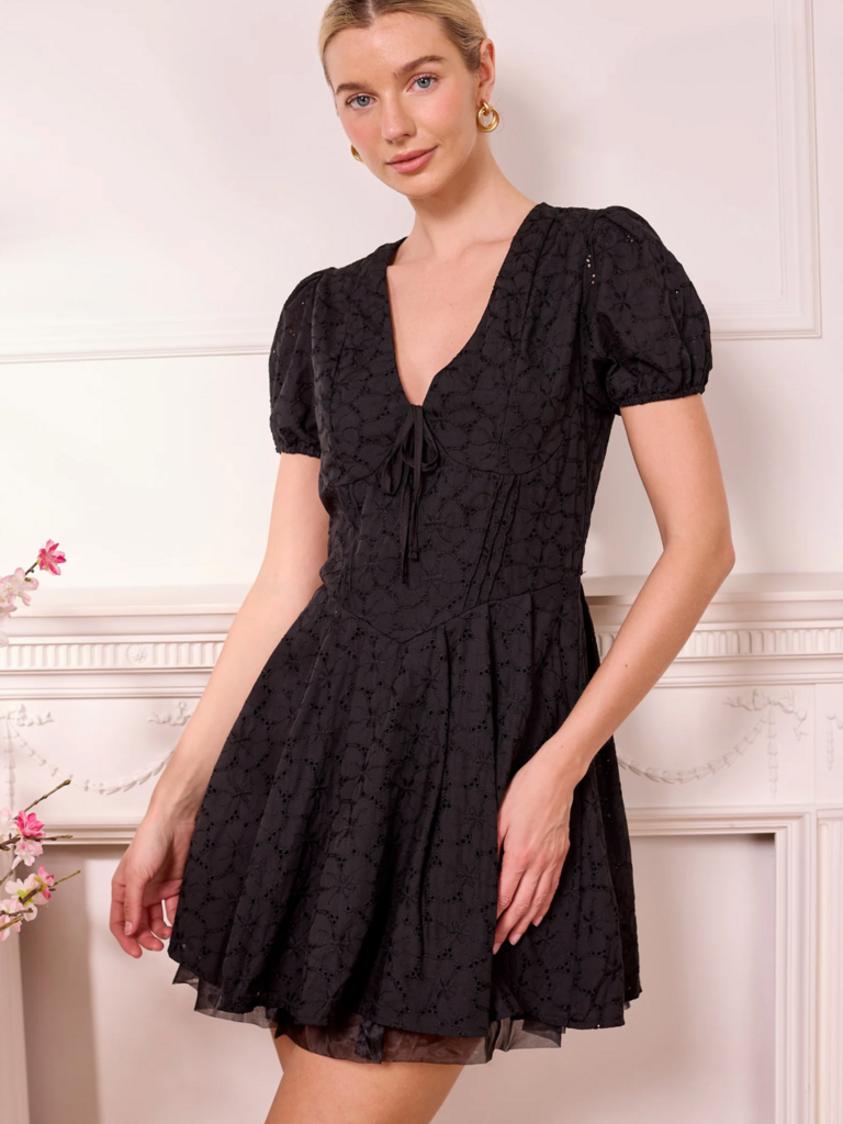 Angel Eyes Black Lacey Mini