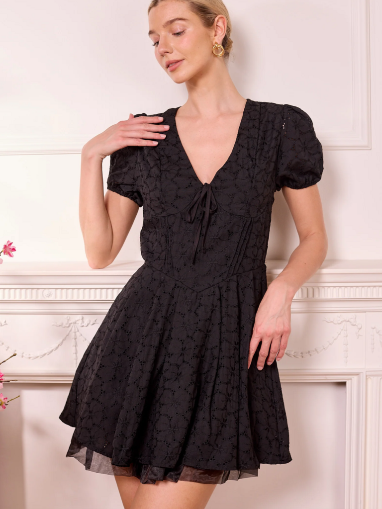 Angel Eyes Black Lacey Mini