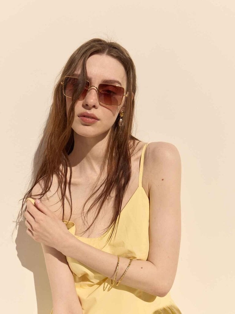 Deluc Yellow V-Waist Midi