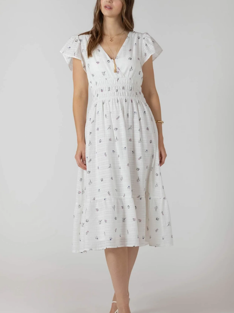 Dex Crisp White Midi Dress