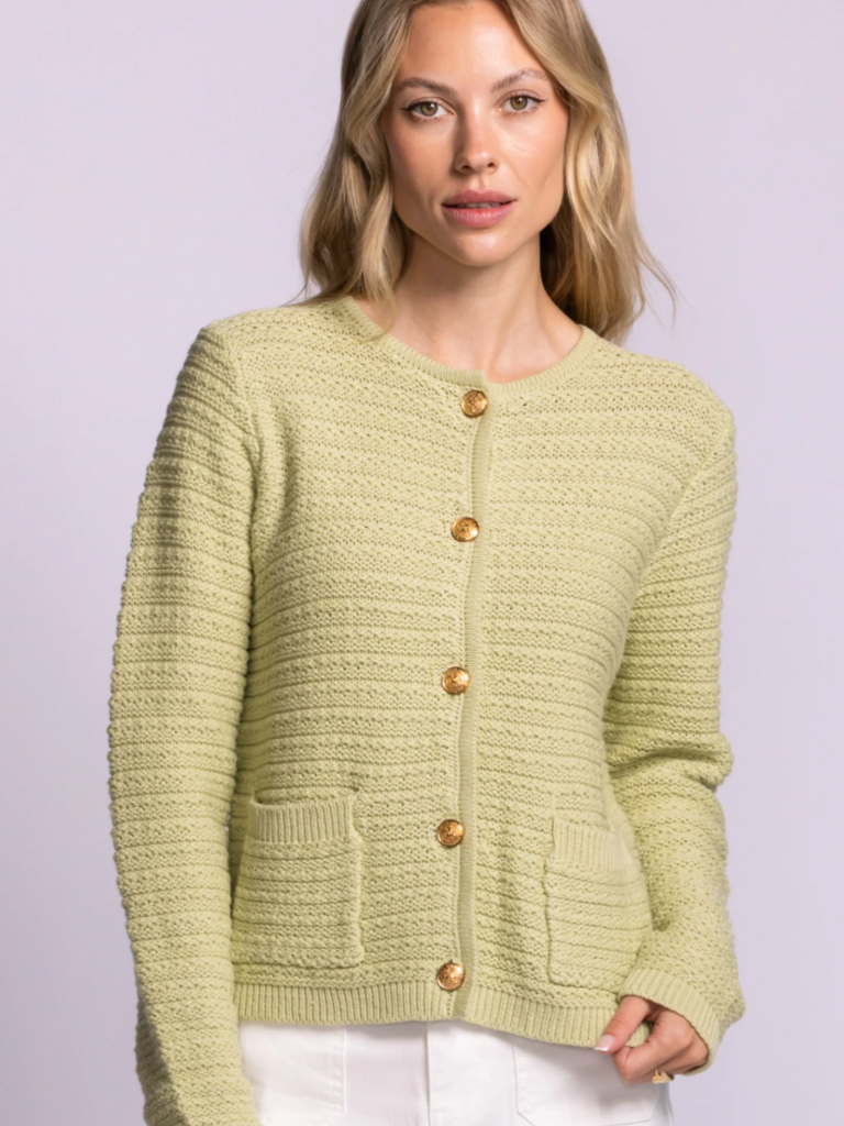 Pink Martini Lime Green Cardigan