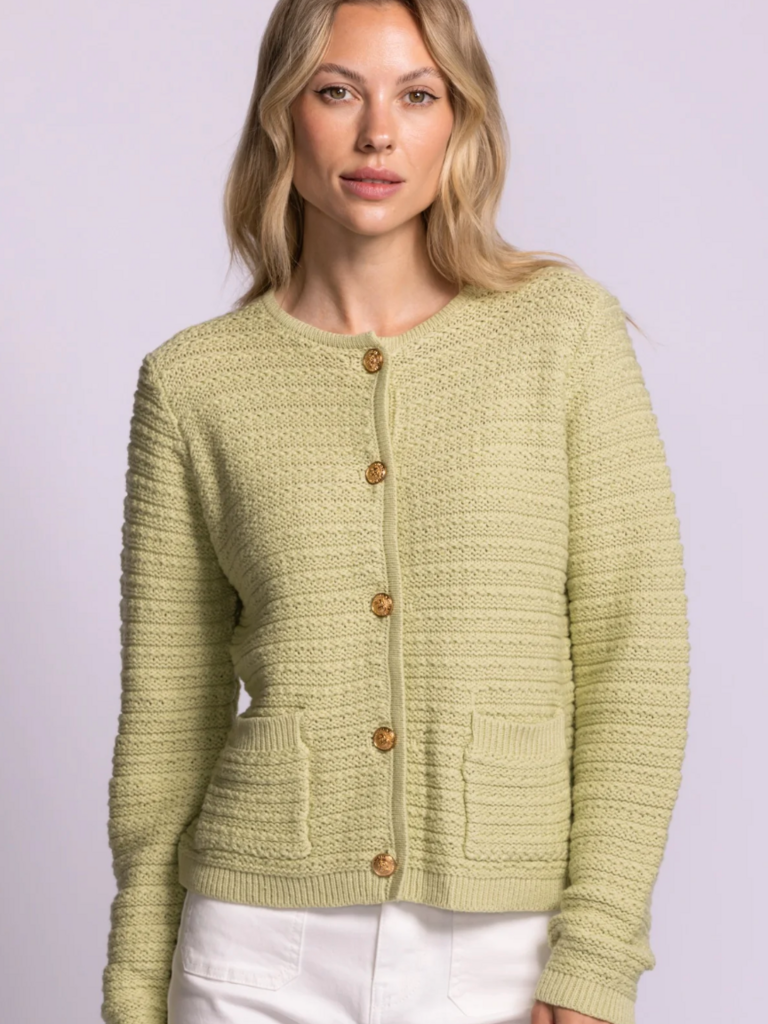Pink Martini Lime Green Cardigan