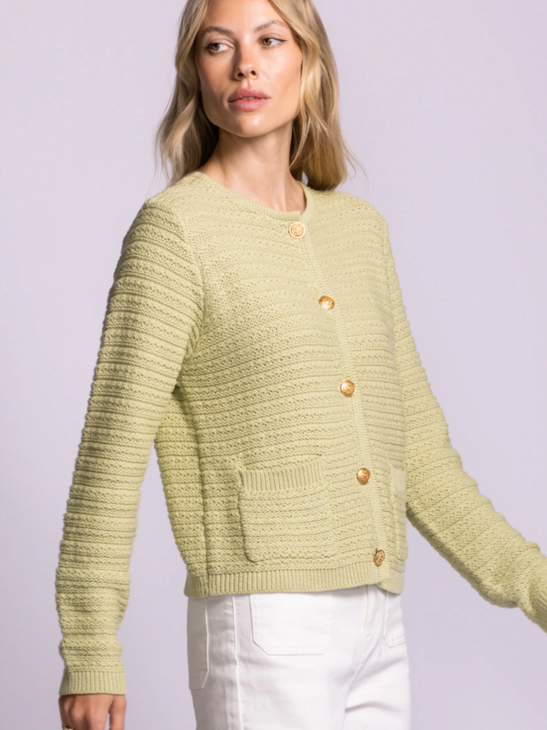 Pink Martini Lime Green Cardigan