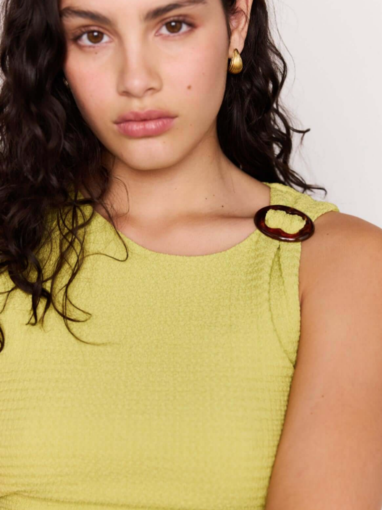Mink Pink Chartreuse Mini Dress