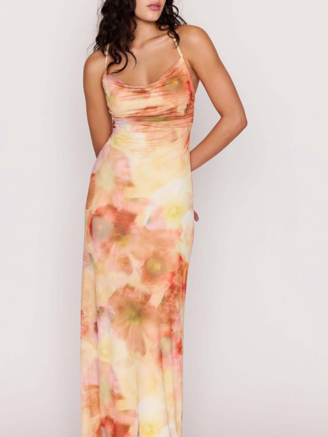 Sunset Mesh Maxi Dress - Sweet Pea Boutique