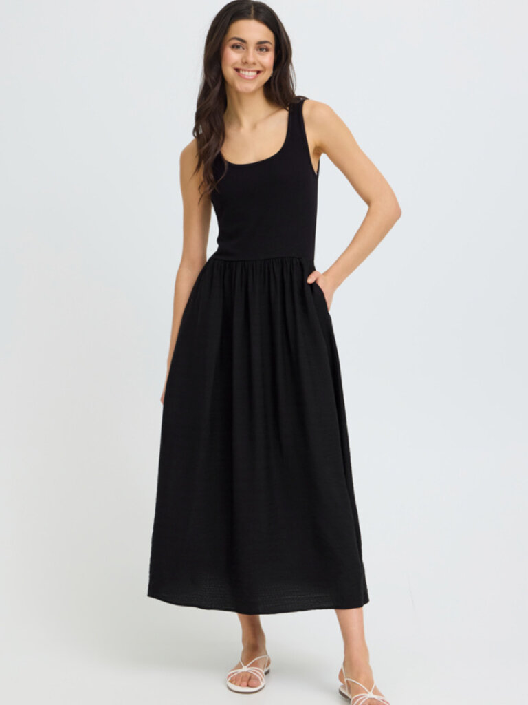 Fransa Black Stretch Top Dress