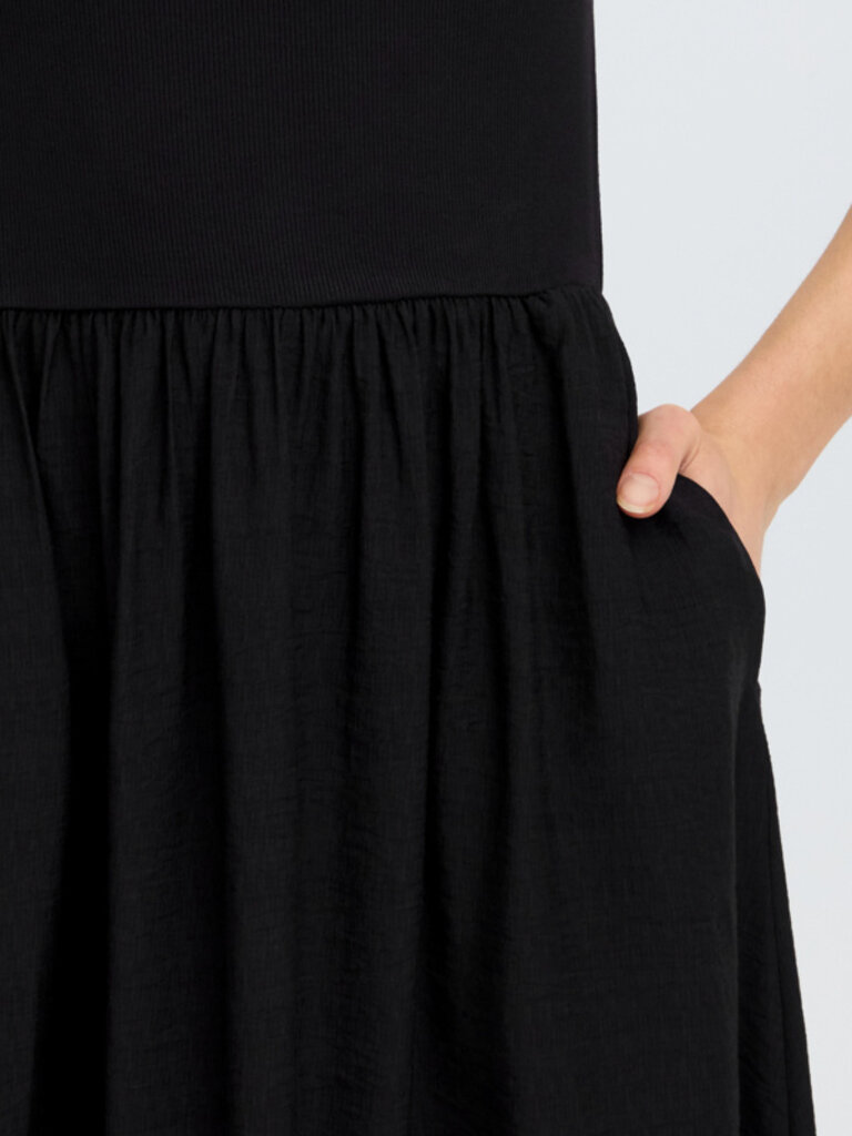 Fransa Black Stretch Top Dress