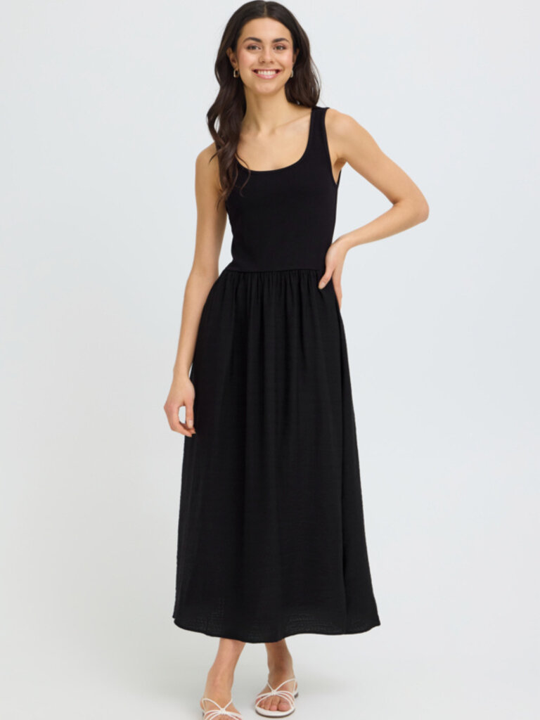 Fransa Black Stretch Top Dress