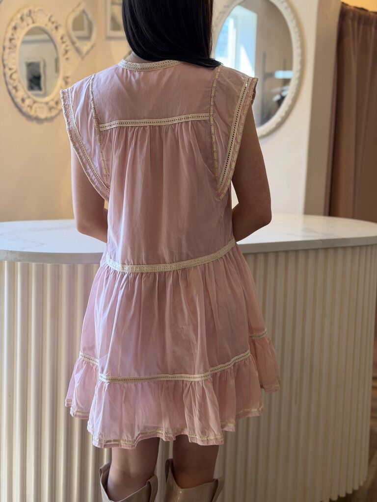 Deluc Pink Ruffle Lace Mini