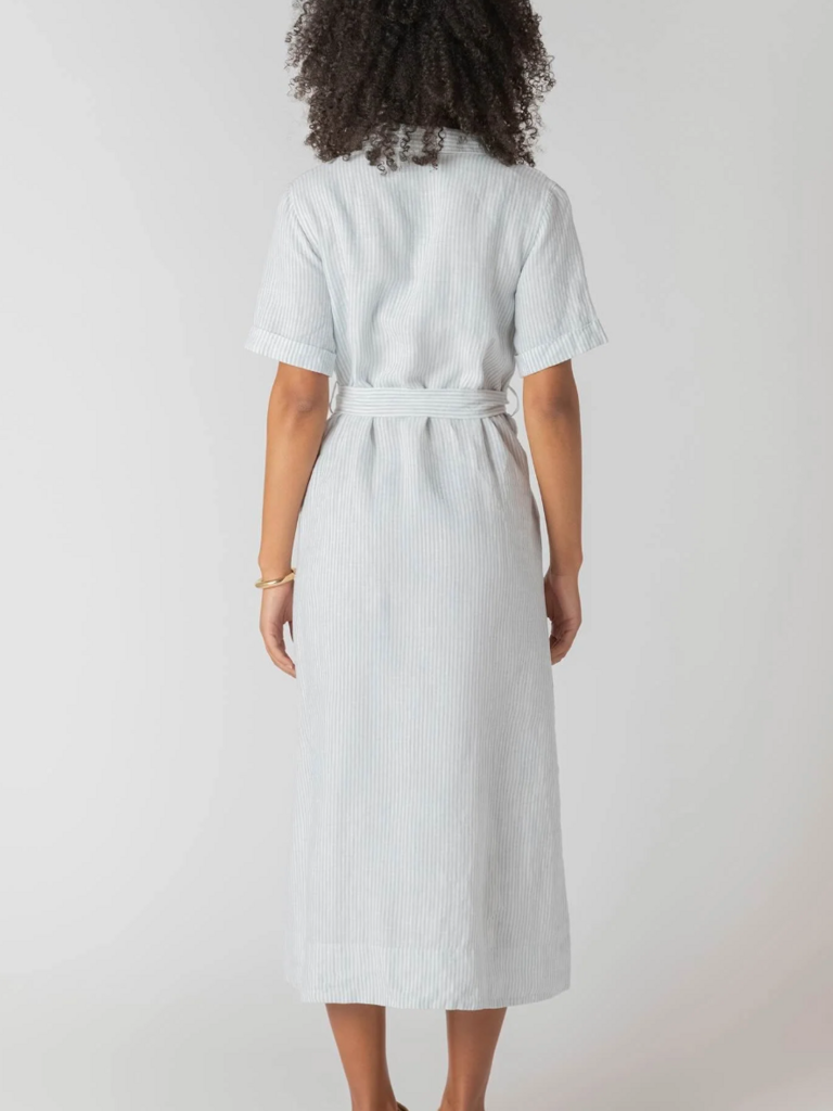 Room34 White & Blue Shirt Dress