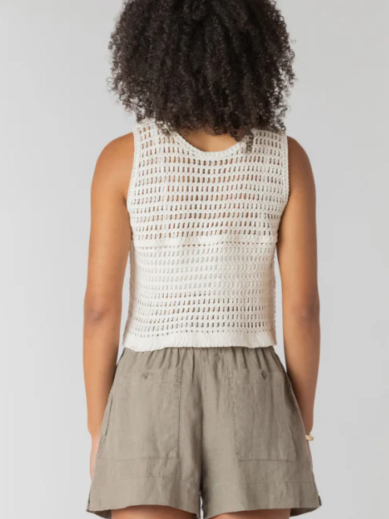 Room34 Crochet Cream Vest