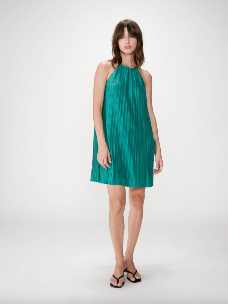 Grace & Mila Pleated Green Swing Mini