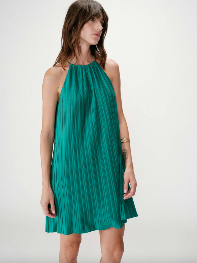 Grace & Mila Pleated Green Swing Mini