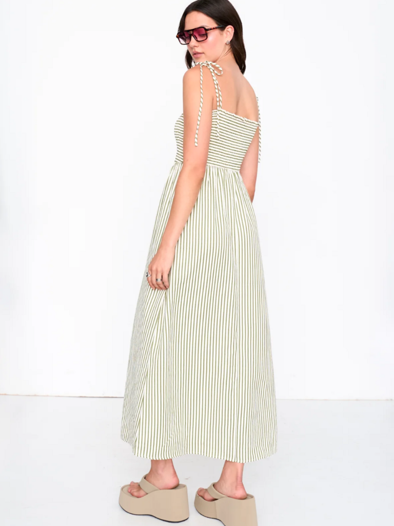 24 Colours Green Ivory Midi
