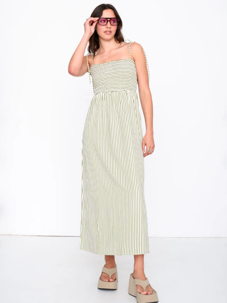 24 Colours Green Ivory Midi