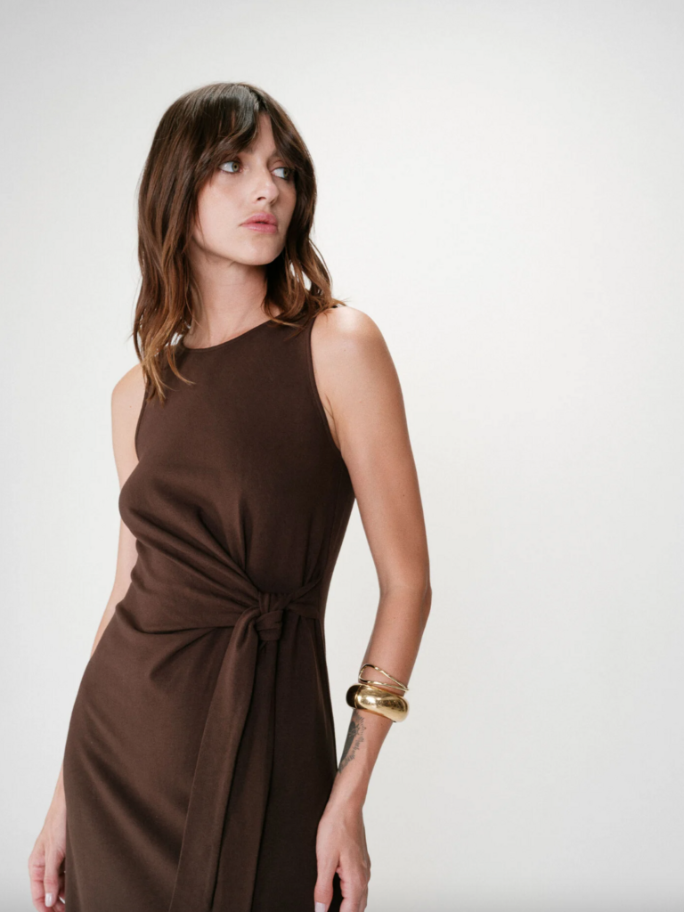 Grace & Mila Chocolate Stretch Midi