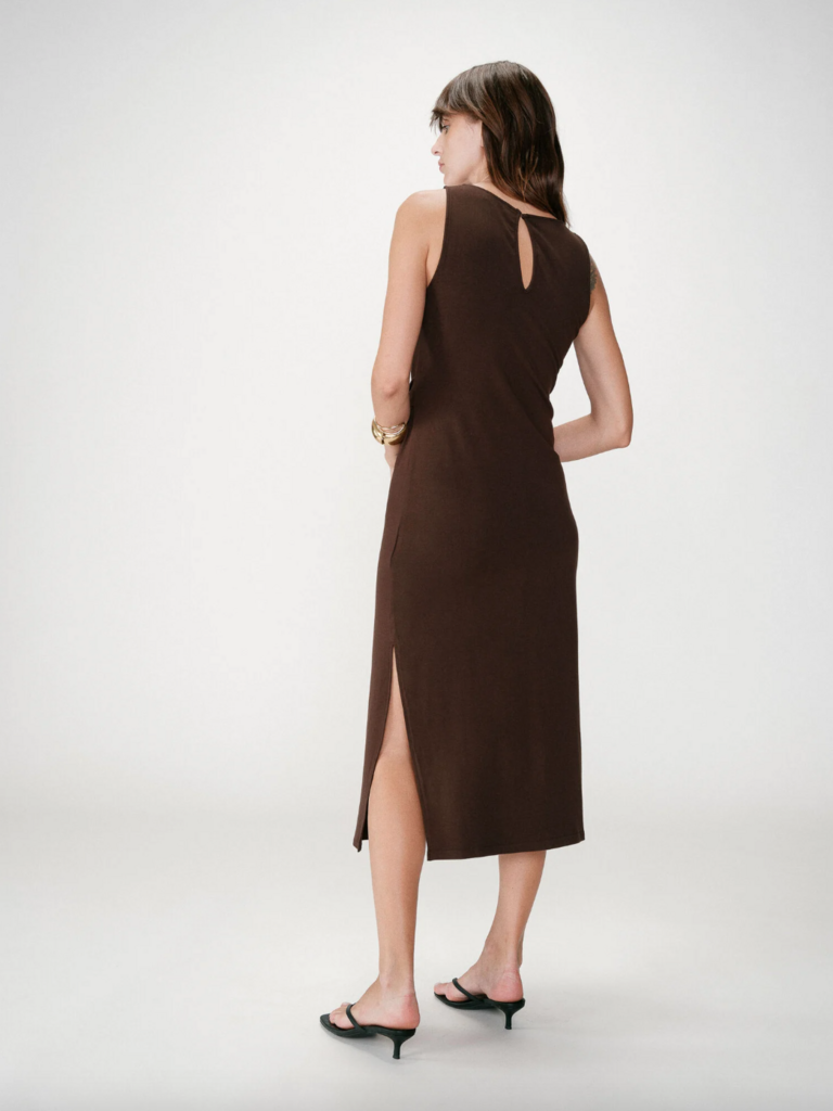 Grace & Mila Chocolate Stretch Midi