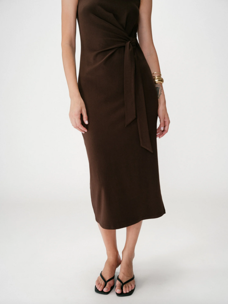 Grace & Mila Chocolate Stretch Midi