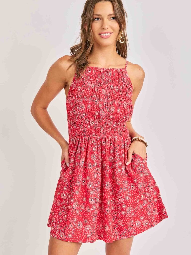Sadie & Sage Western Red Smock Mini