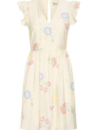 ICHI Stitch Floral Mini Dress