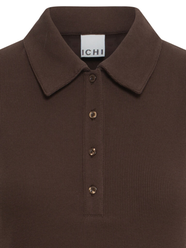 ICHI Brown Polo Dress