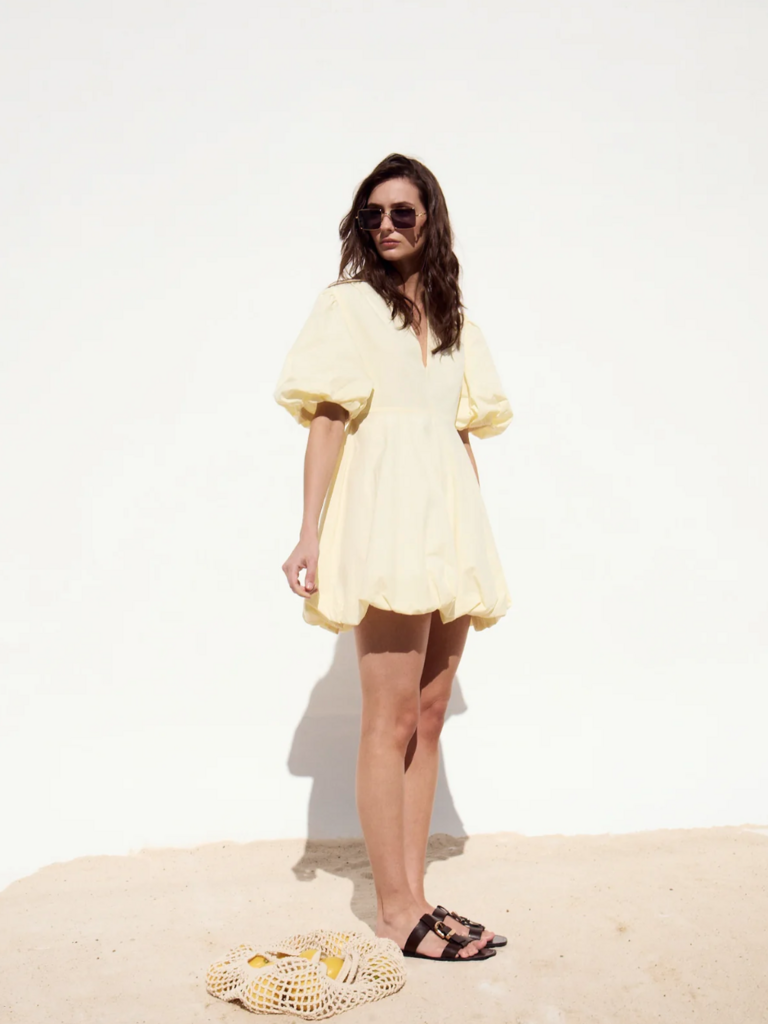 Deluc Butter Yellow Mini Dress